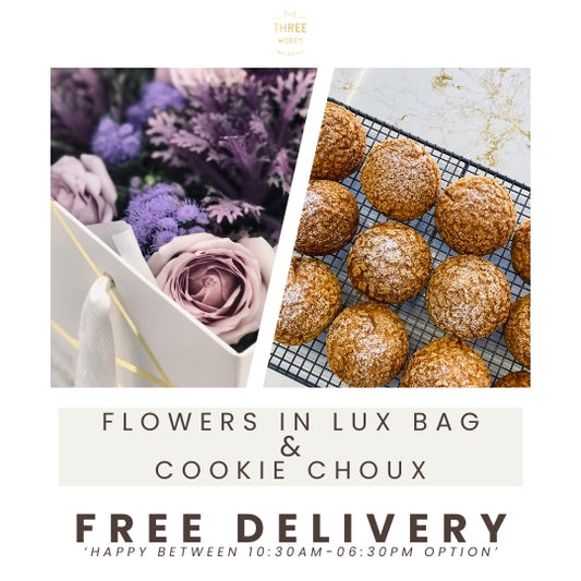 FLOWERS IN LUX BAG x COOKIE CHOUX [FREE DELIVERY]