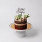 CHOCOLATE & COFFEE CAKE WITH HAPPY BIRTHDAY MIRROR TOPPER