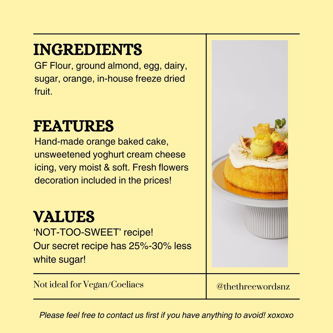 [NEXT DAY] ORANGE & ALMOND (GF) CAKE