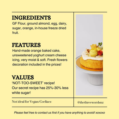 [NEXT DAY] ORANGE & ALMOND (GF) CAKE