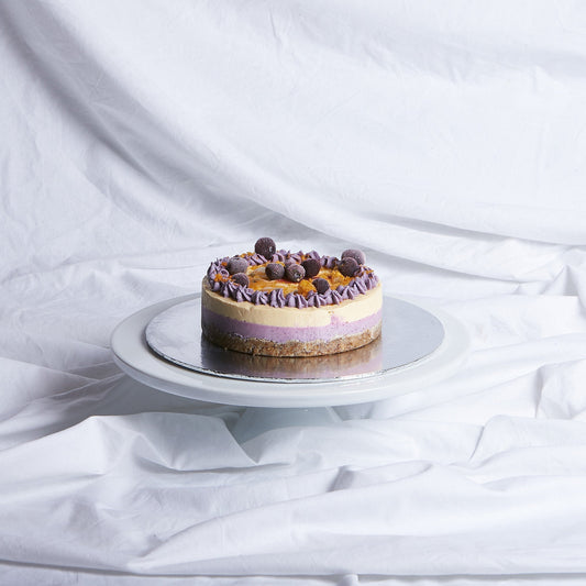 VEGAN PASSIONFRUIT & BLUEBERRY RAW CAKE /in 2 days/