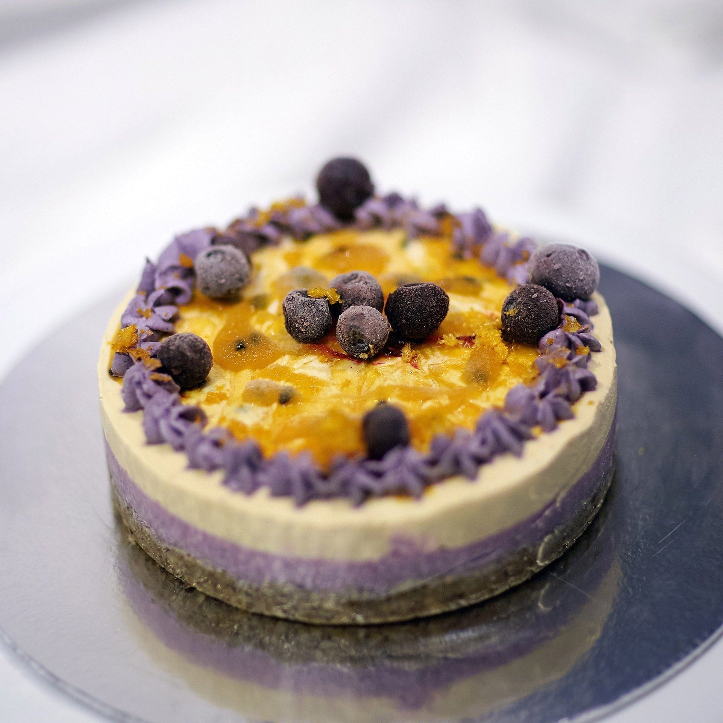 VEGAN PASSIONFRUIT & BLUEBERRY RAW CAKE /in 2 days/